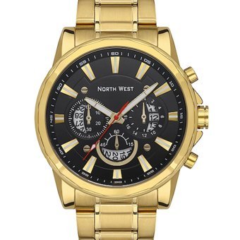 Northwest NW-2101-C Takvimli 41 mm Altın Çelik Kordon Analog Erkek Kol Saati