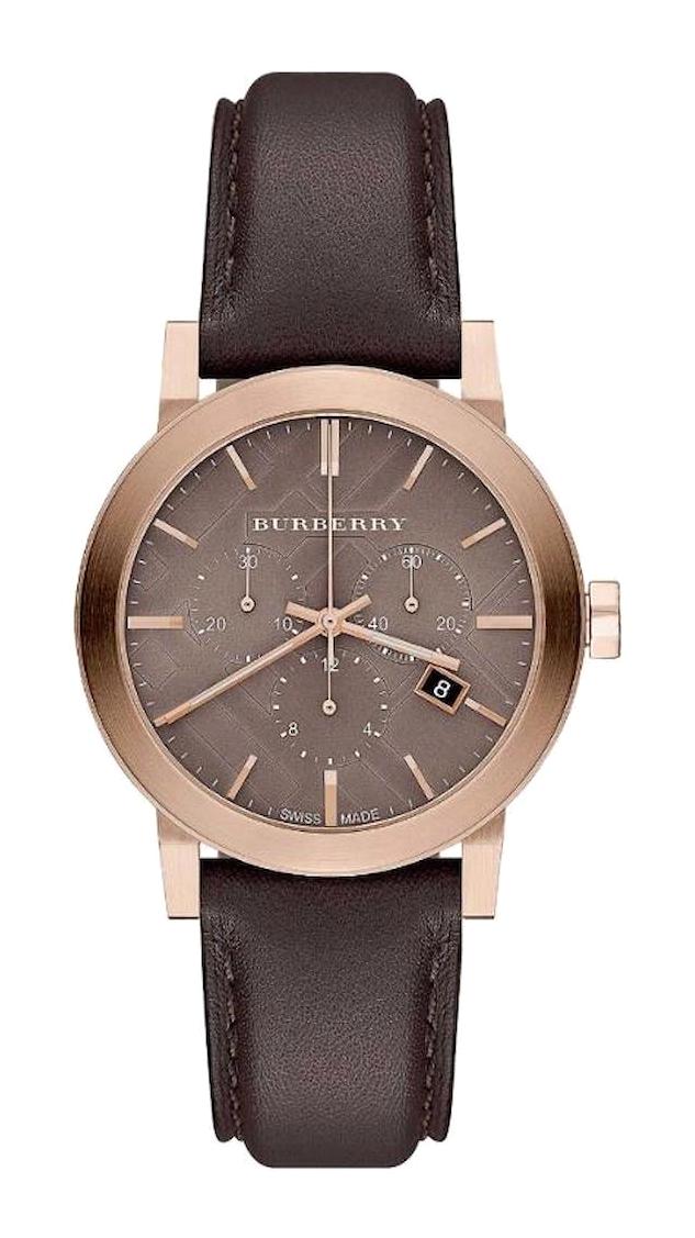 Burberry BU9755 Takvimli 40 mm Kahverengi Deri Kordon Analog Kol Saati