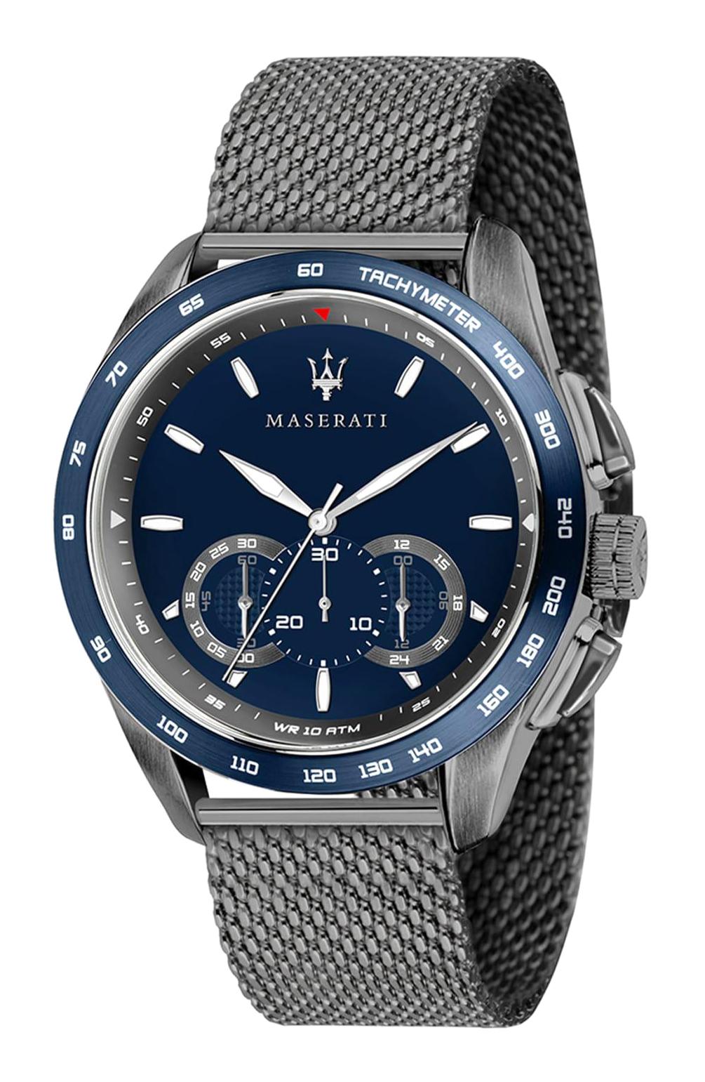 Maserati R8873612009 Takvimli 44 mm Gri Hasır Kordon Analog Erkek Kol Saati