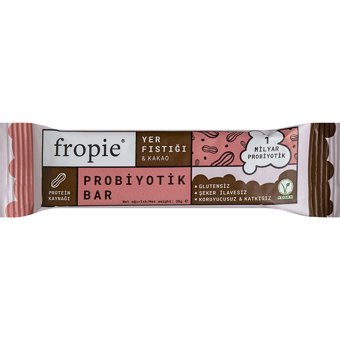 Fropie Probiyotik Bar Kakaolu-Yer Fıstıklı Çikolata 35 gr 20 Adet