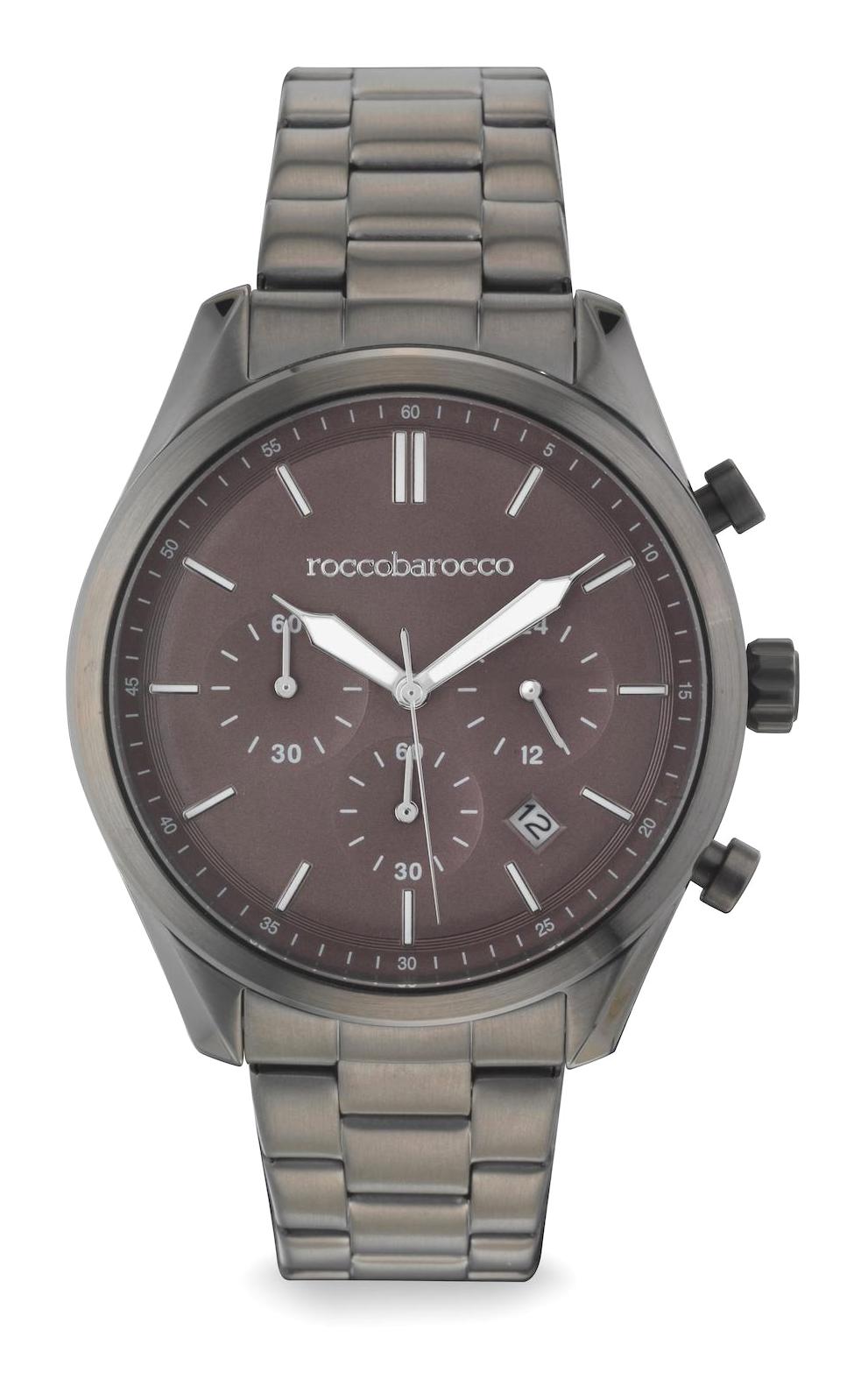 Rocco Barocco RB.4853M-04M Takvimli 42 mm Siyah Çelik Kordon Analog Erkek Kol Saati