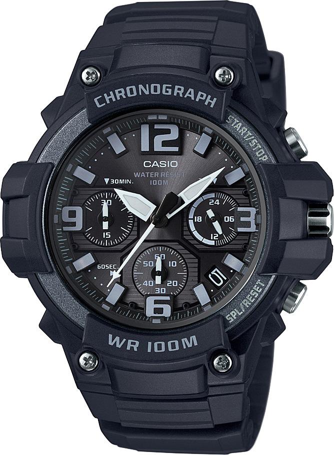 Casio MCW-100H-1A3VDF Takvimli 49.3 mm Siyah Silikon Kordon Analog Erkek Kol Saati