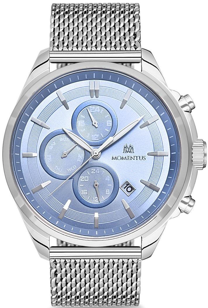Momentus CC274S-10SS Takvimli 44 mm Çelik Kordon Analog Kol Saati