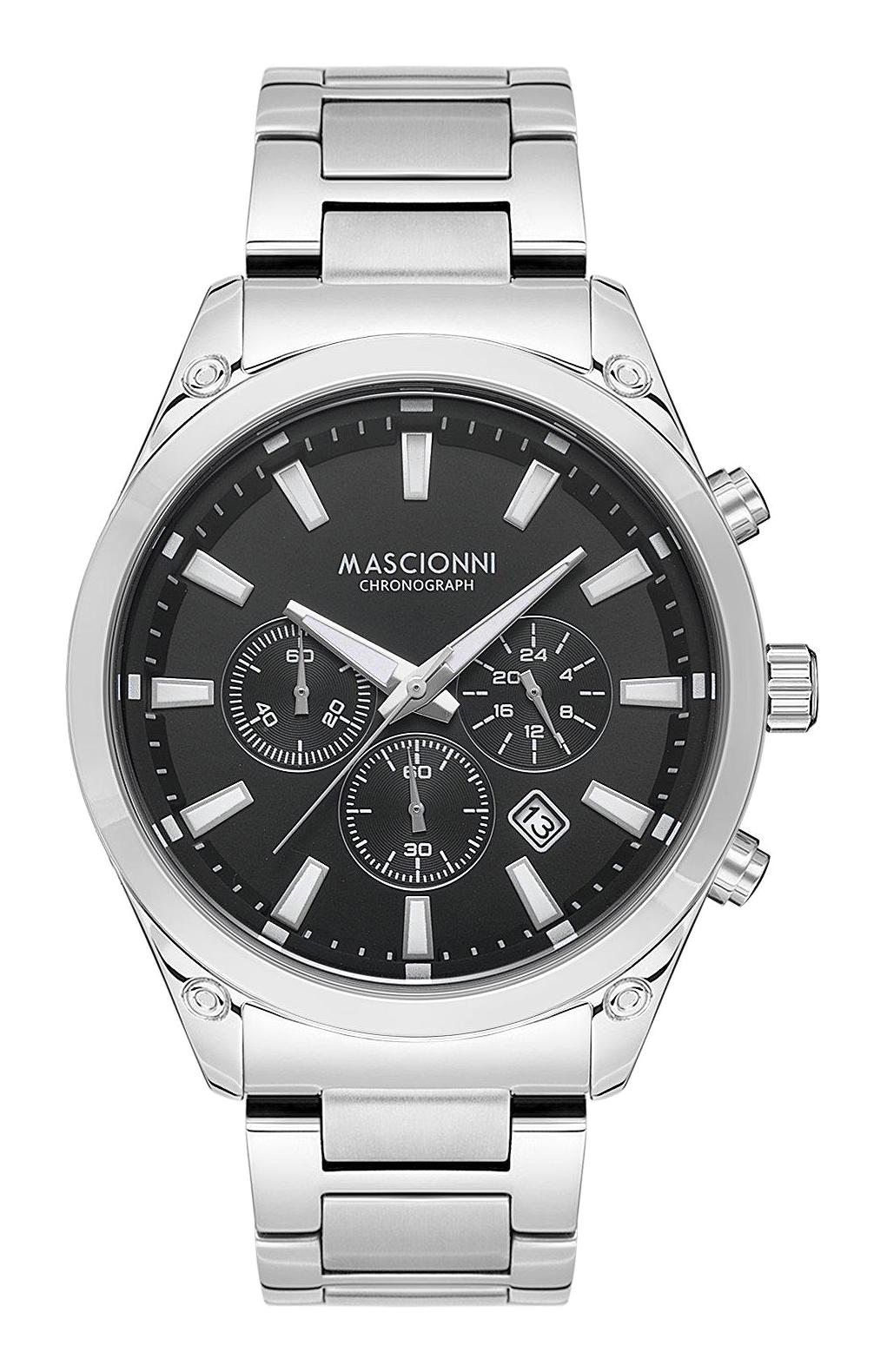 Mascionni M.1.2180.01 Takvimli 45 mm Metal Kordon Analog Erkek Kol Saati