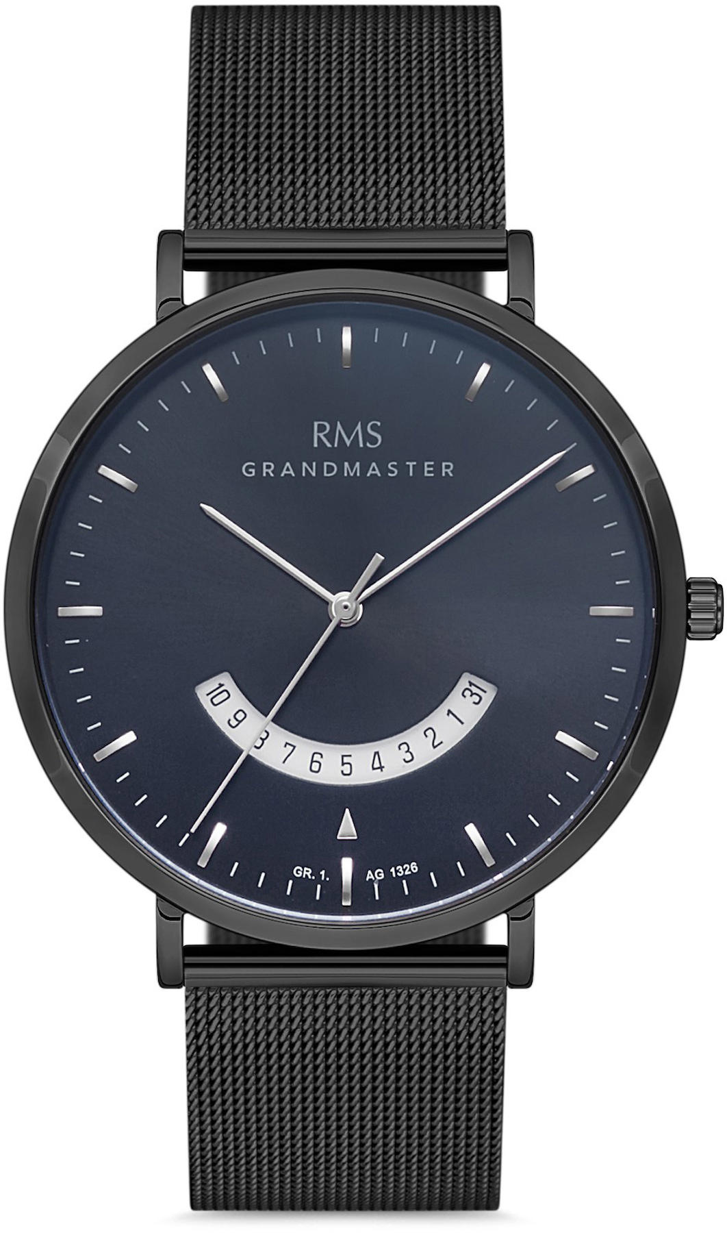 Romanson GR.1.AG1326.04 Takvimli 42 mm Siyah Hasır Kordon Analog Kol Saati