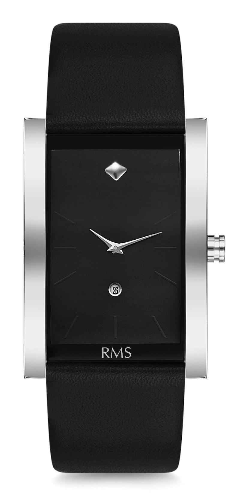 Grand Romanson RMS.1.AG1116.01 Takvimli 45 mm Siyah Deri Kordon Analog Erkek Kol Saati