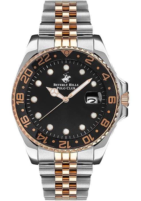 Beverly Hills Polo Club BP3126X550 Takvimli 43.5 mm Gri-Rose Gold Çelik Kordon Analog Erkek Kol Saati