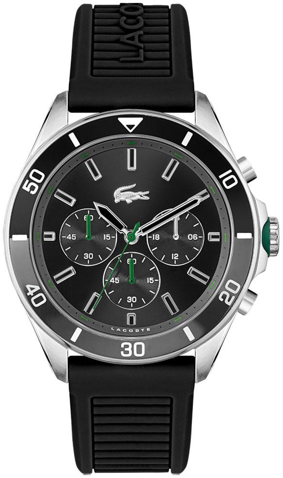 Lacoste LAC2011152 Takvimli 45 mm Siyah Silikon Kordon Analog Erkek Kol Saati