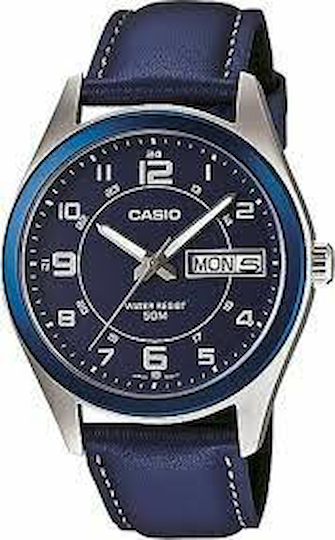 Casio MTP-1354L-2BVDF Takvimli 40 mm Lacivert Deri Kordon Analog Erkek Kol Saati