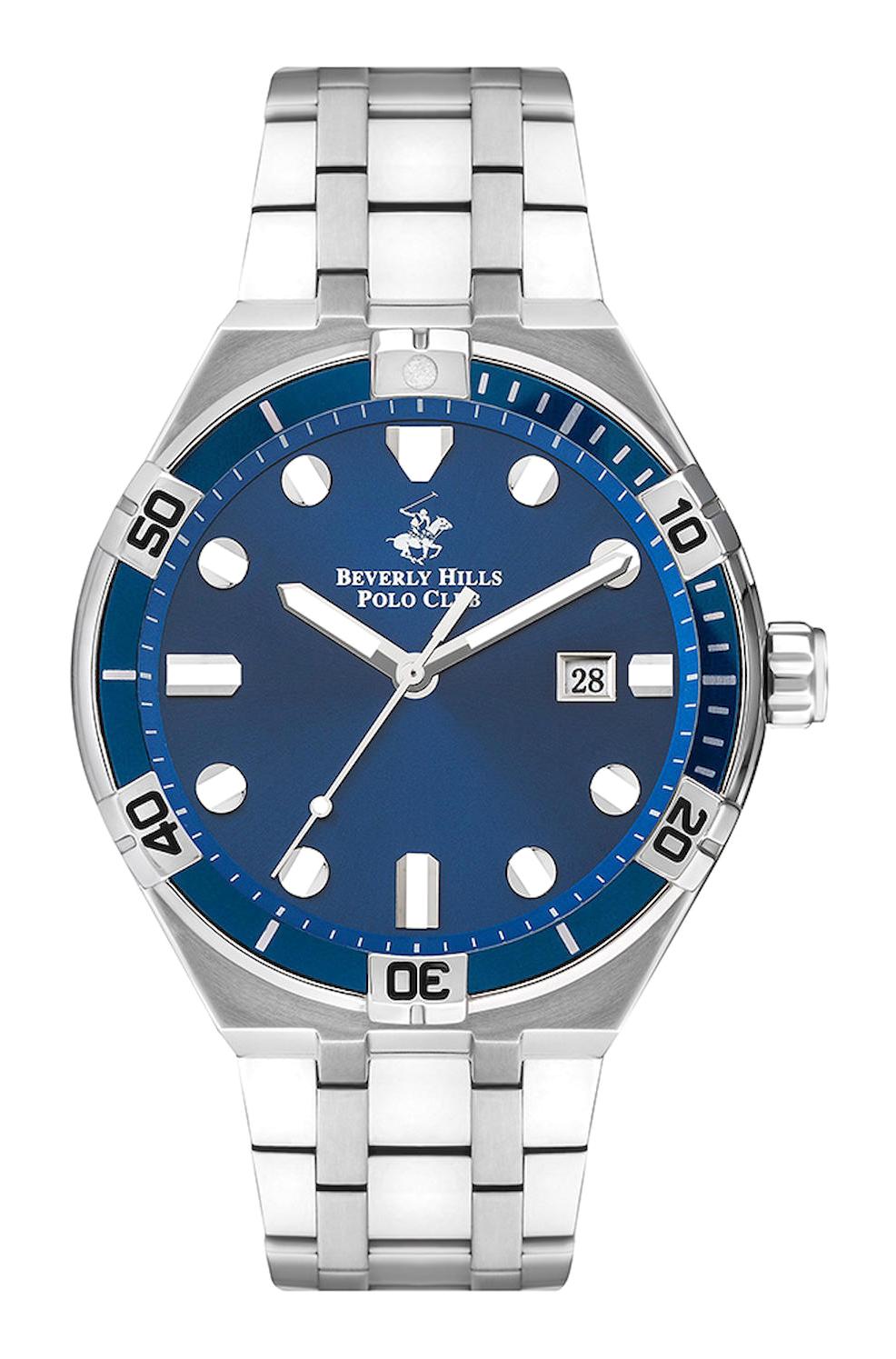 Beverly Hills Polo Club BP3404X390 Takvimli Metal Kordon Analog Erkek Kol Saati