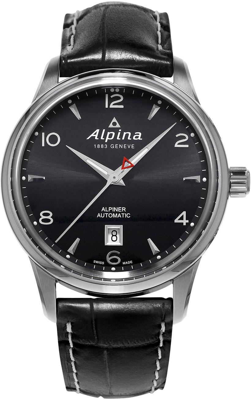Alpina AL525B4E6 Takvimli 42 mm Siyah Deri Kordon Analog Kol Saati