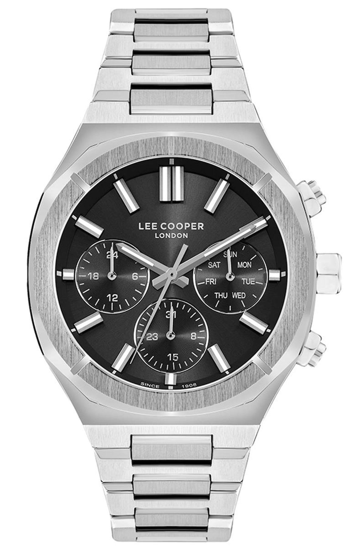 Lee Cooper LC07959.350 Takvimli Metal Kordon Analog Erkek Kol Saati