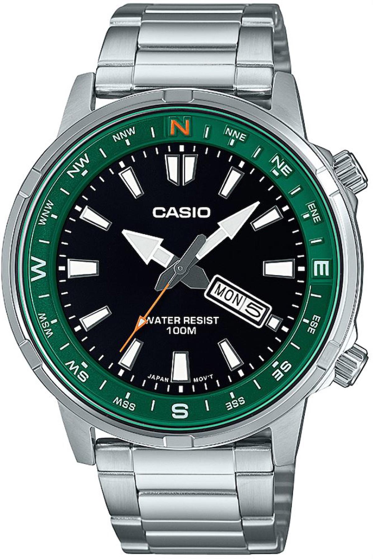 Casio MTD-130D-1A3VDF Takvimli 44 mm Çelik Kordon Analog Erkek Kol Saati