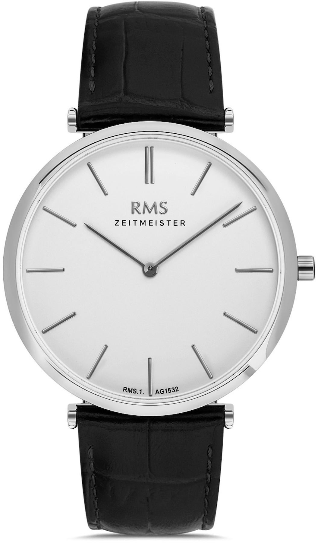 Romanson RMS.1.AG1532.01 45 mm Siyah Deri Kordon Analog Kol Saati