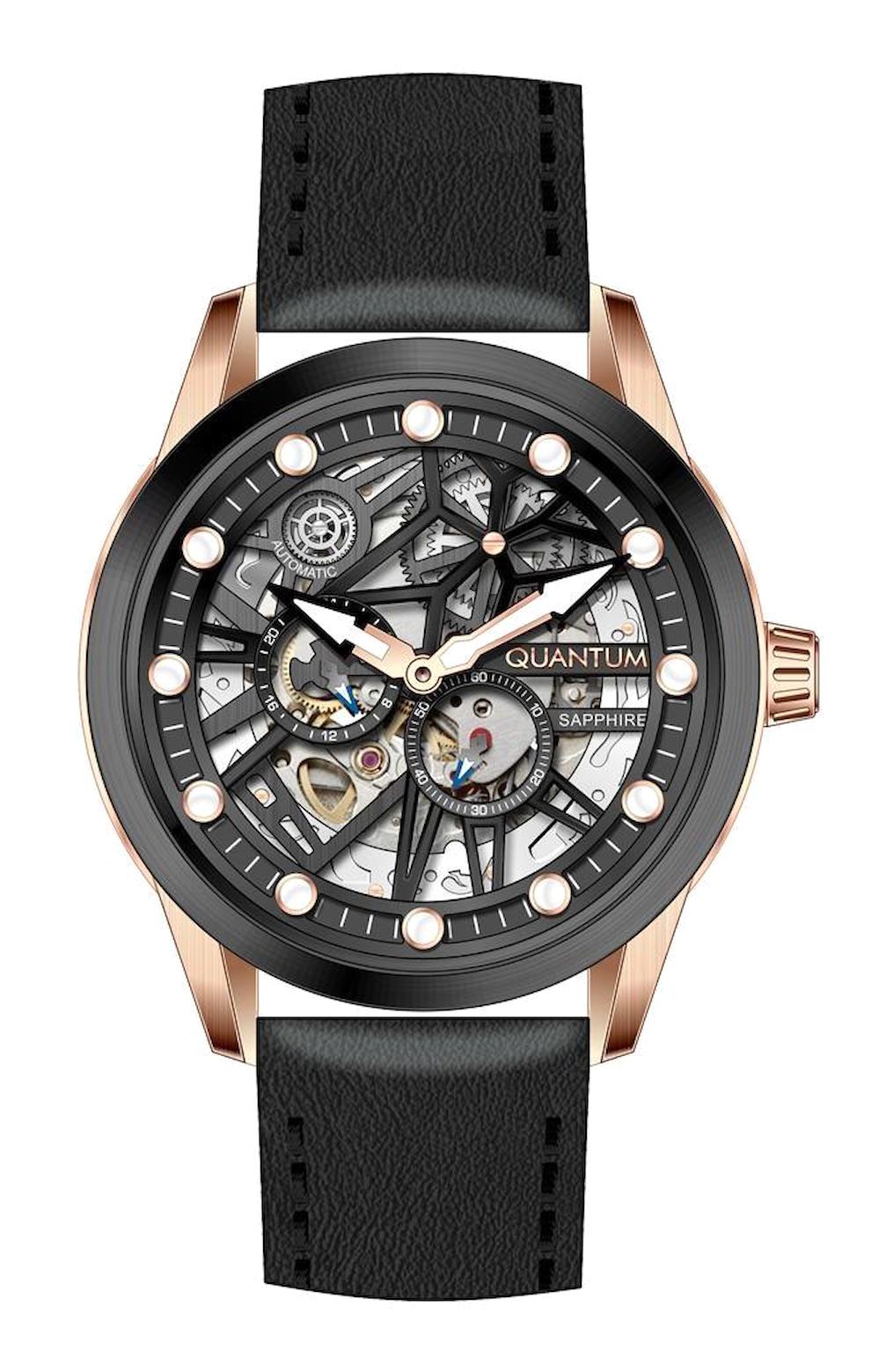 Quantum QMG1120.851 45 mm Yeşil Deri Kordon Analog Erkek Kol Saati