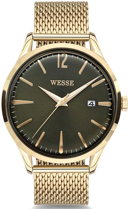 Wesse WWG202206 Takvimli 40 mm Altın Çelik Kordon Analog Kol Saati