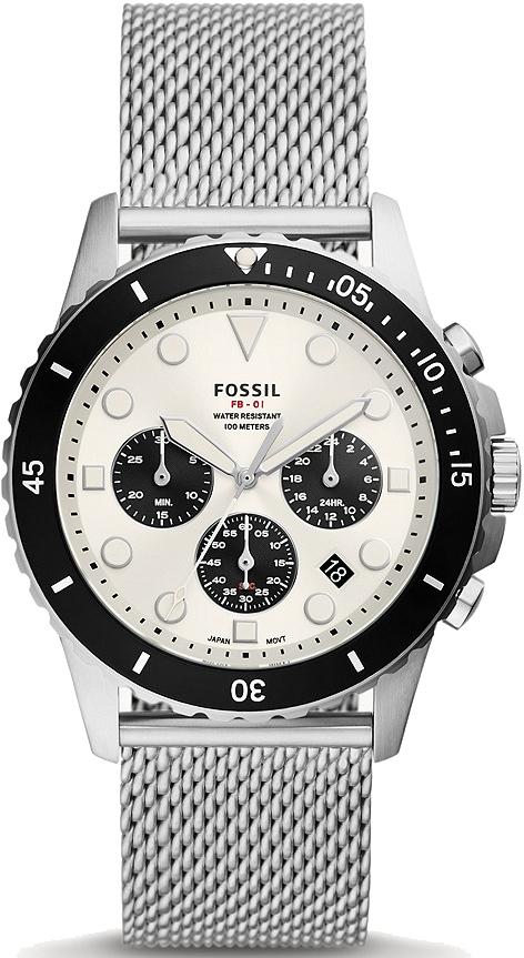 Fossil FFS5915 Takvimli 42 mm Gri Deri Kordon Analog Erkek Kol Saati