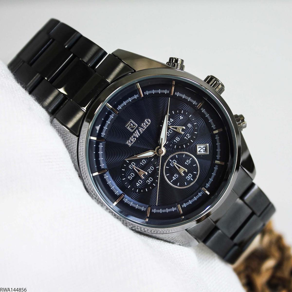 Reward RWA144856 Takvimli 43 mm Füme Çelik Kordon Analog Erkek Kol Saati