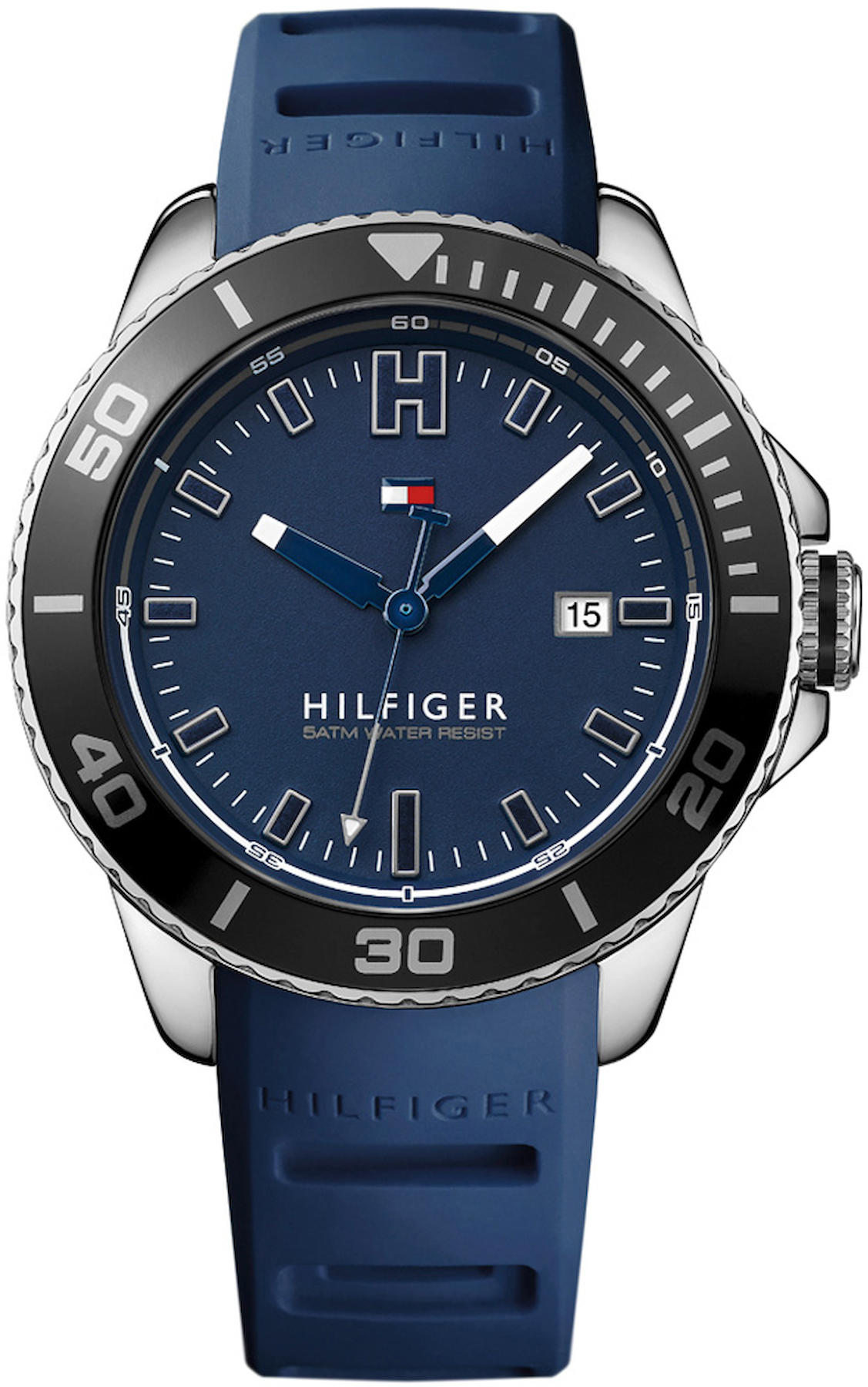 Tommy Hilfiger TH1791263 Takvimli 42 mm Lacivert Silikon Kordon Analog Kol Saati