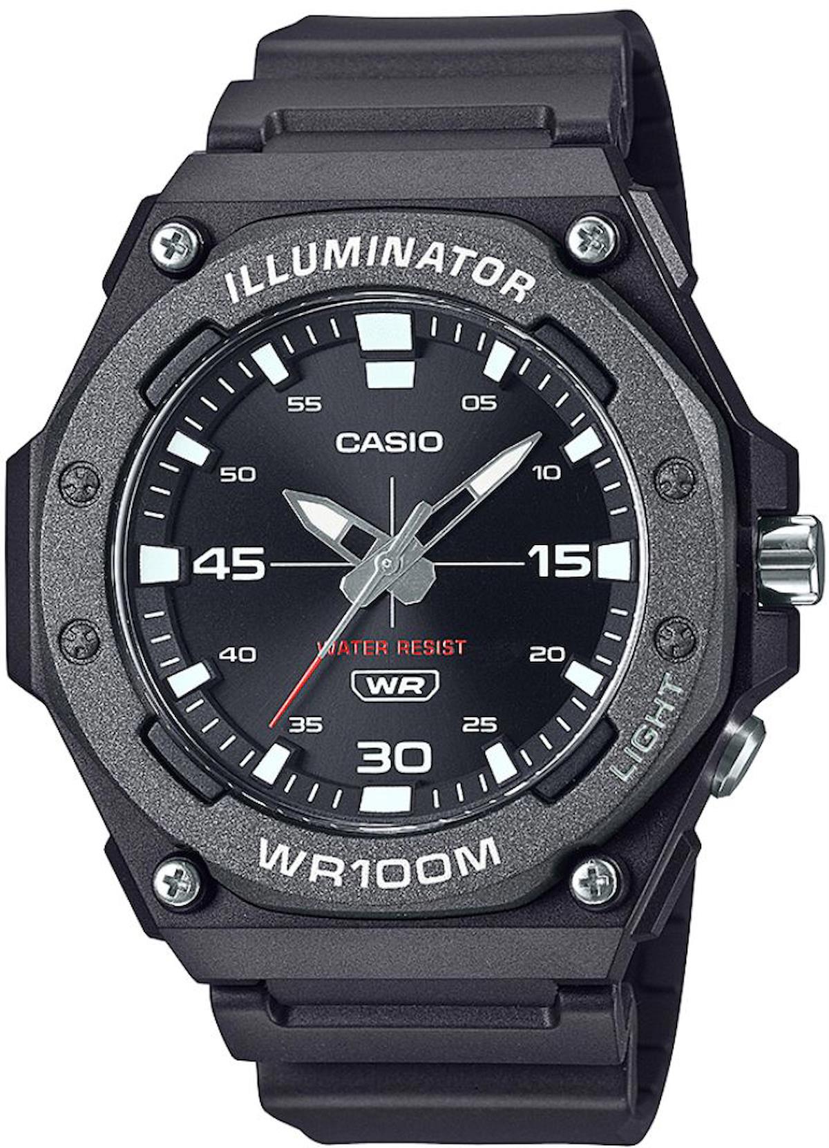 Casio MW-620H-1AVDF Siyah Silikon Kordon Analog Erkek Kol Saati
