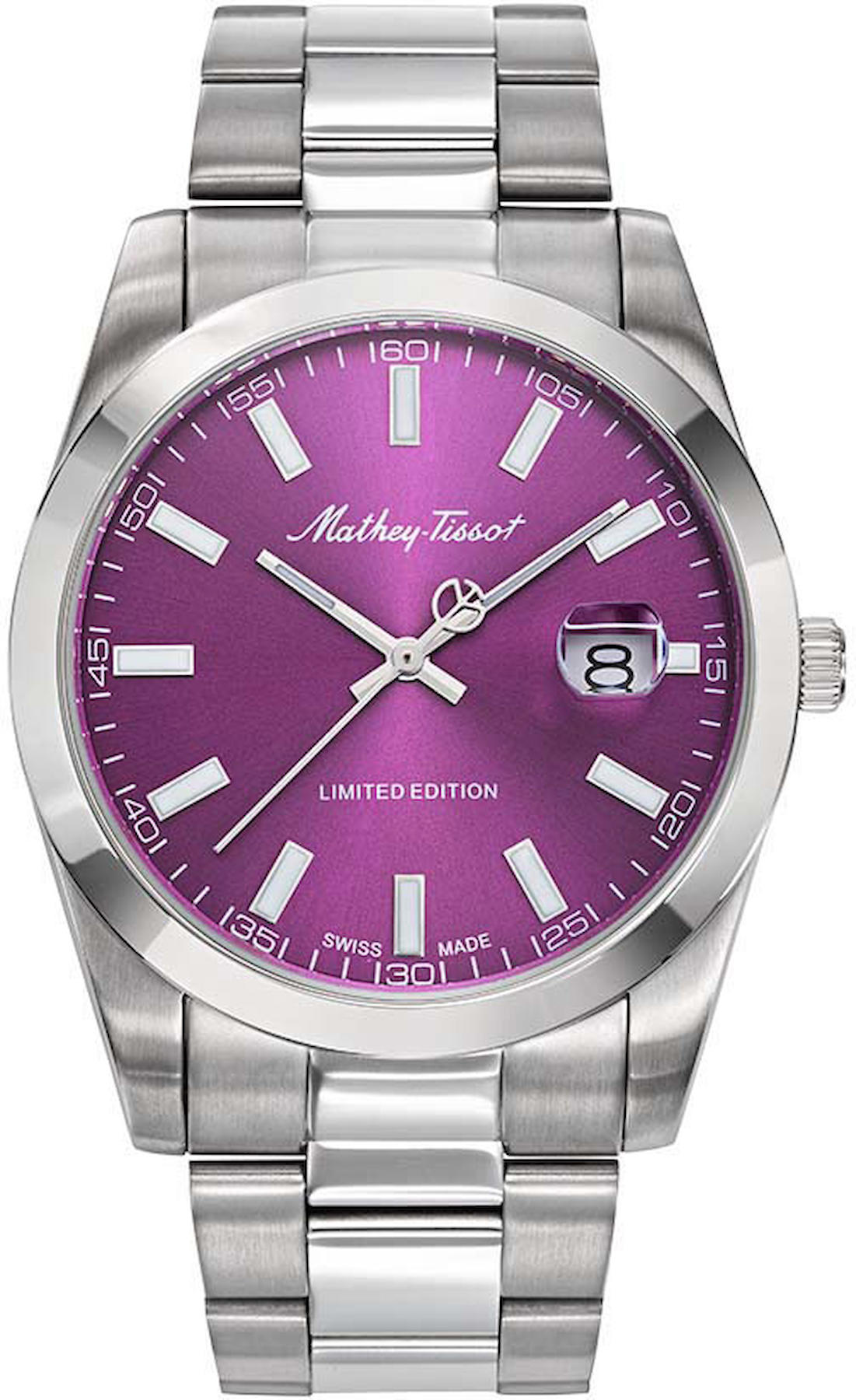 Mathey-Tissot H451PU Takvimli 42 mm Metal Kordon Analog Kol Saati
