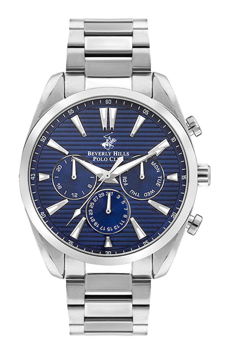Beverly Hills Polo Club BP3336X390 Takvimli 42 mm Çelik Kordon Analog Erkek Kol Saati