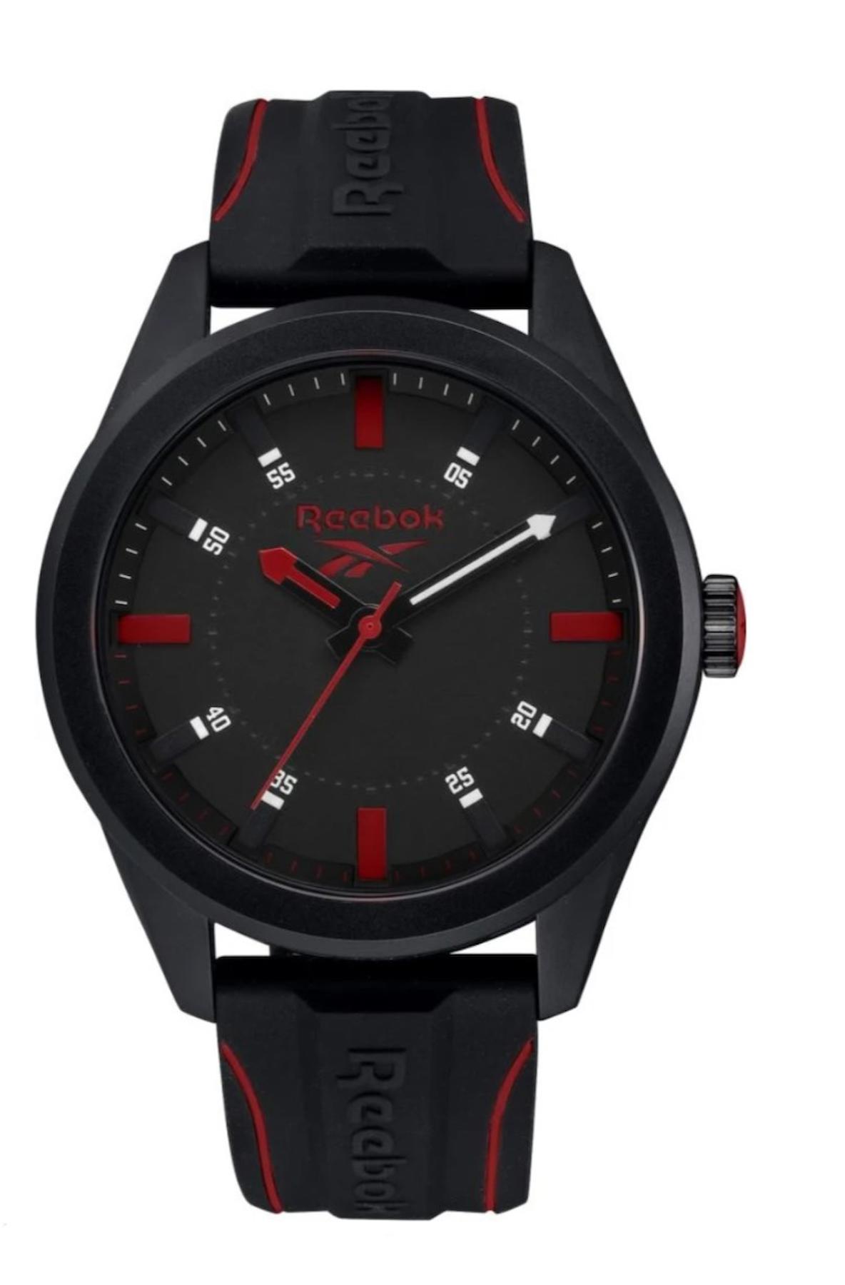 Reebok RV-SPS-G2-PBIB-BR 45 mm Siyah Silikon Kordon Analog Kol Saati
