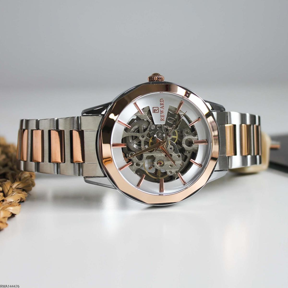 Reward RWA144476 45 mm Gri-Rose Gold Çelik Kordon Analog Erkek Kol Saati