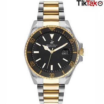 Beverly Hills Polo Club BP3234X405 Takvimli 44 mm Altın-Çelik Kordon Analog Erkek Kol Saati