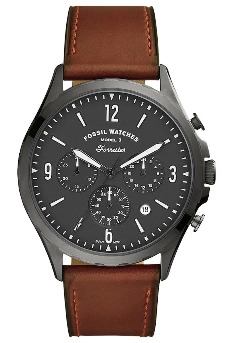 Fossil FS5815 Takvimli 46-50 mm Siyah Deri Kordon Analog Erkek Kol Saati