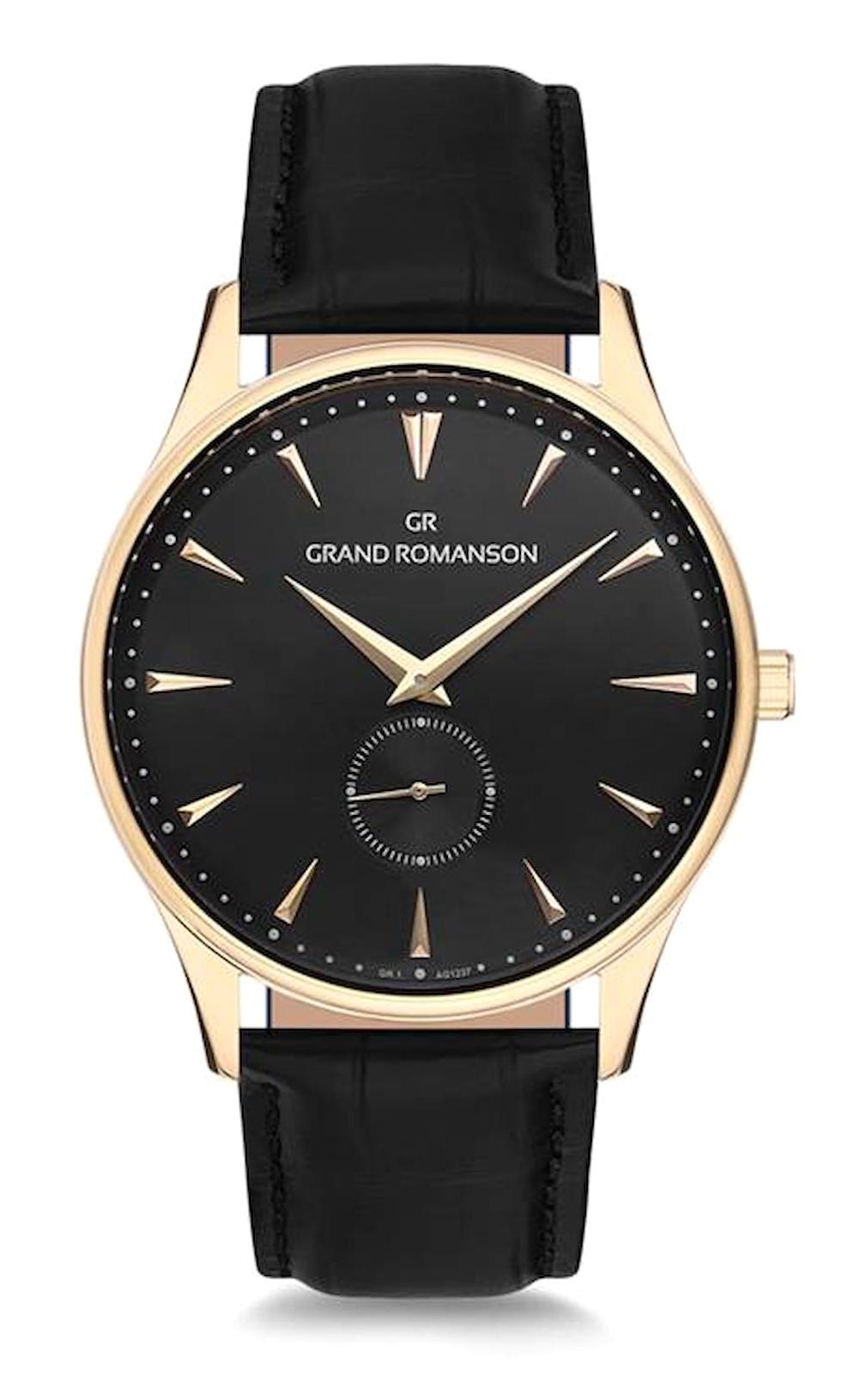 Grand Romanson GR.1.AG1237.07 41-45 mm Siyah Deri Kordon Analog Erkek Kol Saati