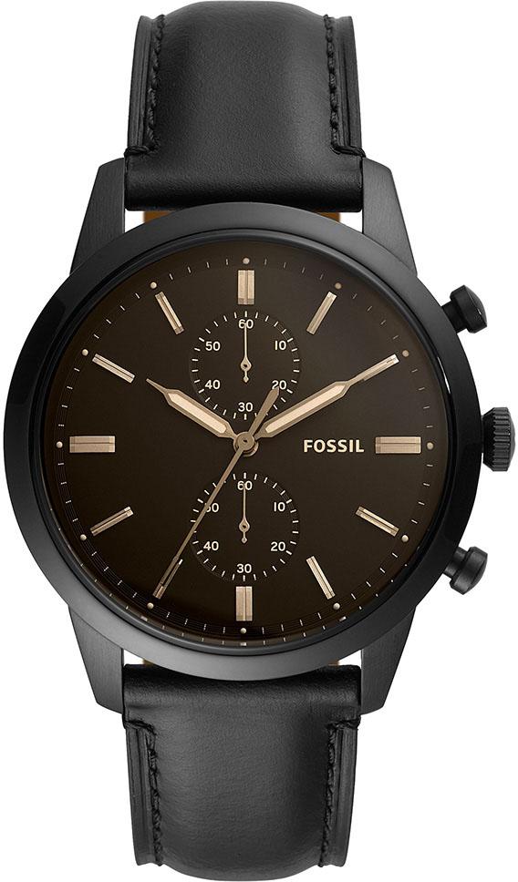 Fossil FS5585 36-40 mm Siyah Deri Kordon Analog Erkek Kol Saati