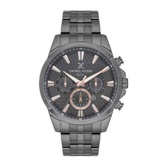 Daniel Klein DKE.1.10521.5 Takvimli 42 mm Füme Metal Kordon Analog Kol Saati