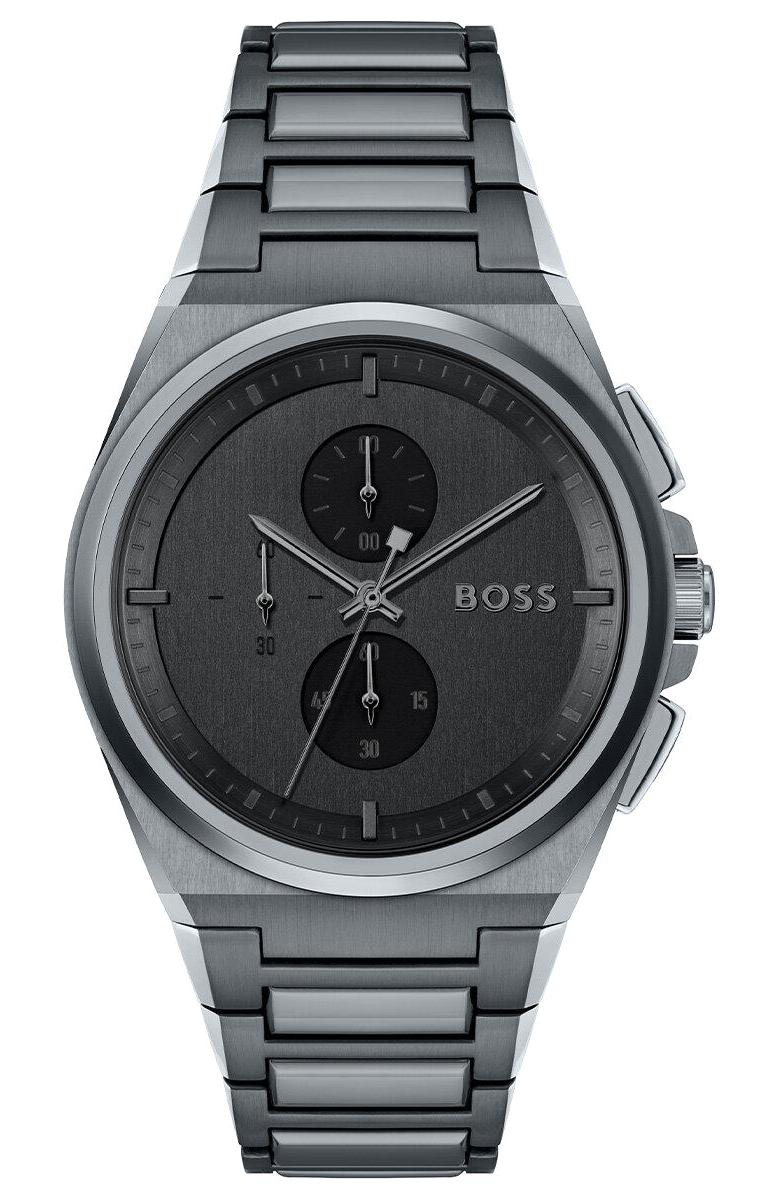 Boss Watches HB1513996 Takvimli 46 mm Füme Çelik Kordon Analog Erkek Kol Saati