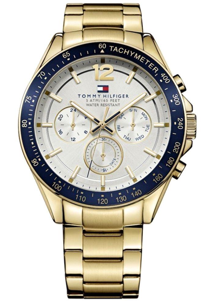Tommy Hilfiger TH1791121 Takvimli 44 mm Altın Çelik Kordon Analog Erkek Kol Saati