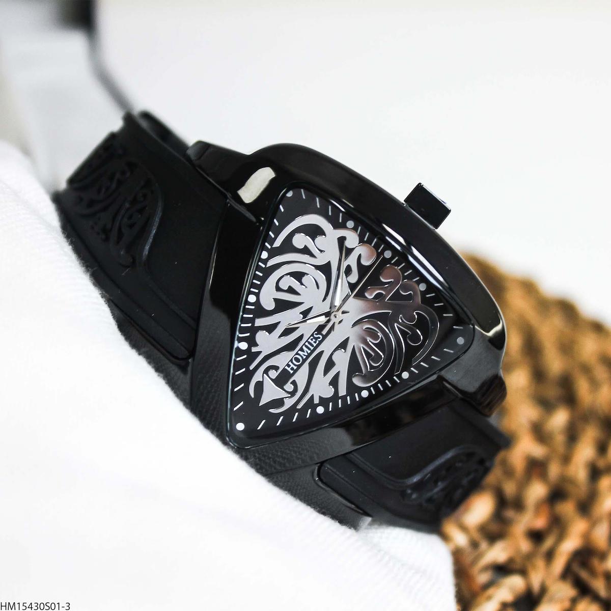 Homies HM15430S01-3 Siyah Silikon Kordon Analog Erkek Kol Saati