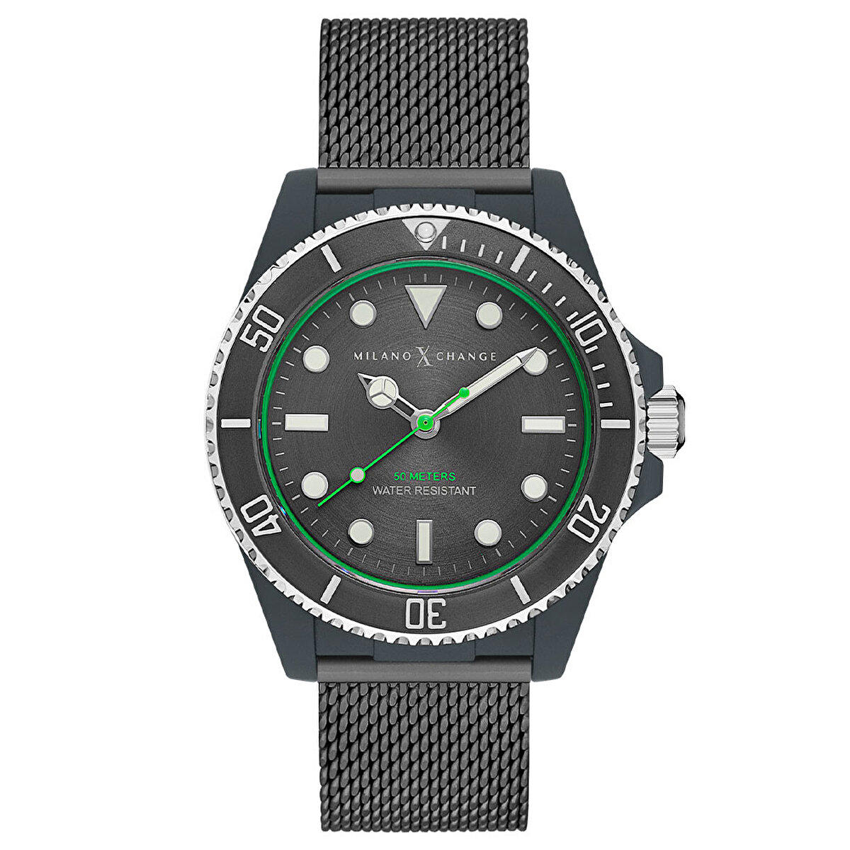 Milano X Change MXG1121 Takvimli 43 mm Çelik Kordon Analog Erkek Kol Saati