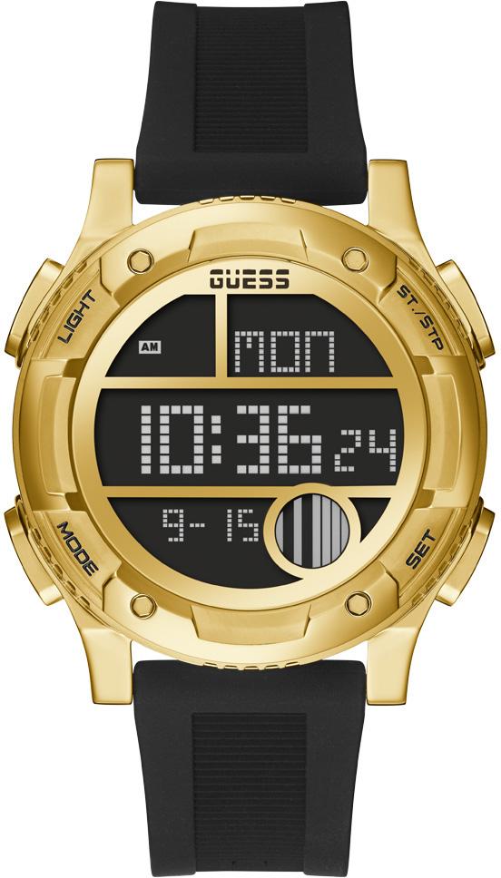 Guess GUGW0272G2 Pusulalı Takvimli 44 mm Siyah Silikon Kordon Analog Erkek Kol Saati