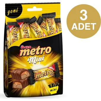 Ülker Metro Karamelli Çikolata 180 gr 3 Adet