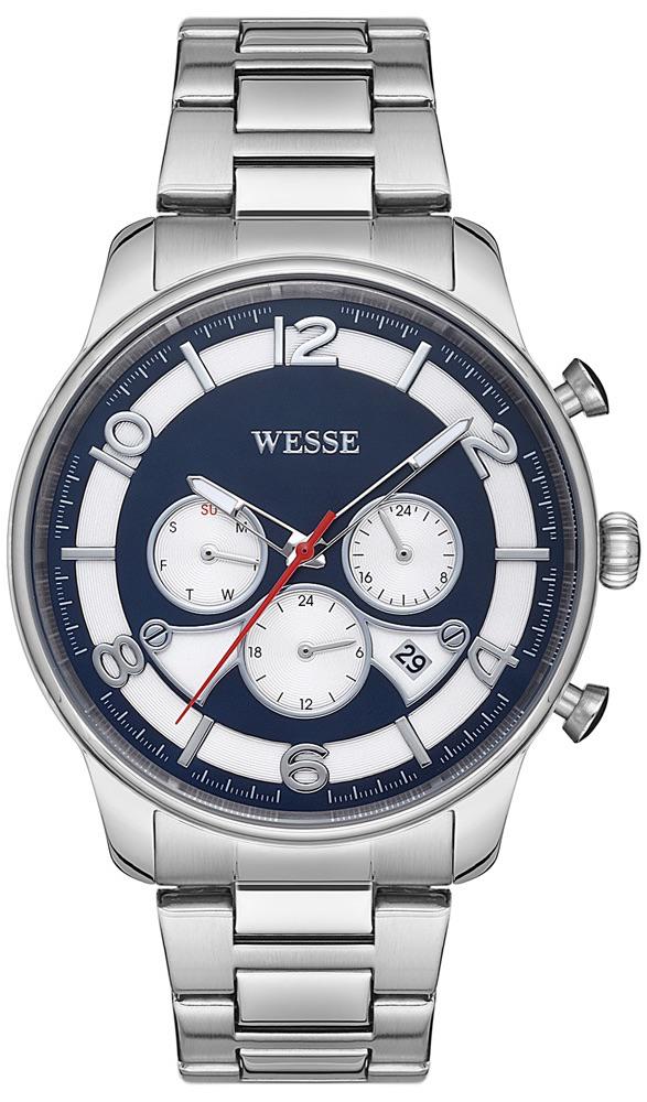 Wesse WWG206503 Pusulalı Takvimli 44 mm Çelik Kordon Analog Erkek Kol Saati