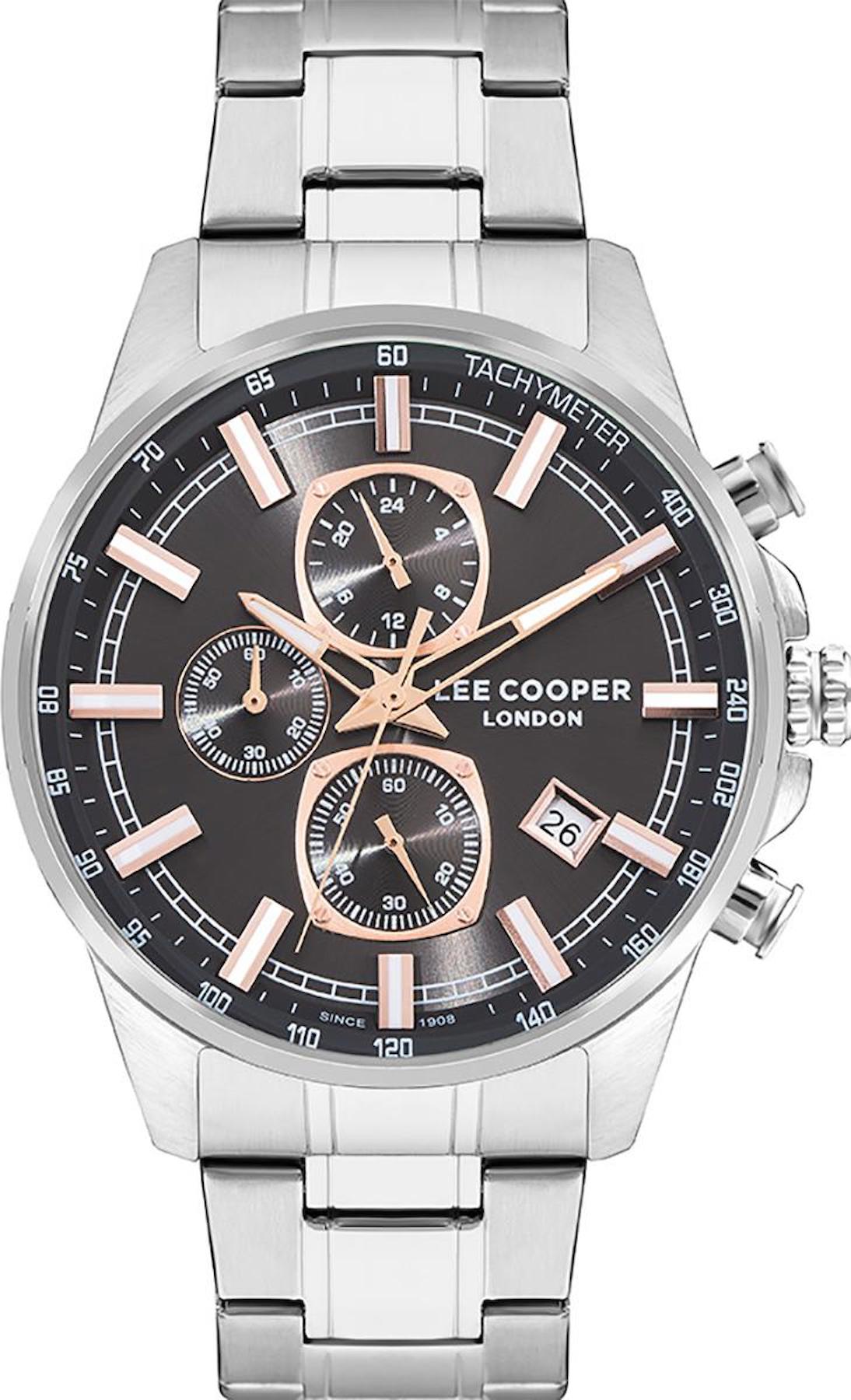Lee Cooper LC07648.360 Takvimli Metal Kordon Analog Erkek Kol Saati