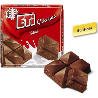 Eti Kare Sütlü Çikolata 65 gr 10 Adet