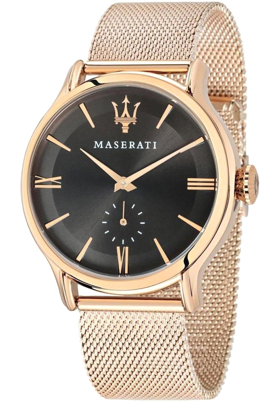 Maserati R8853118004 Takvimli 42 mm Rose Gold Hasır Kordon Analog Erkek Kol Saati