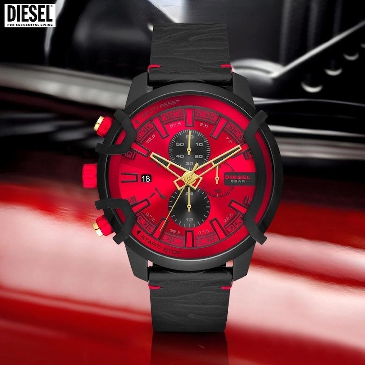 Diesel DZ4583 Takvimli 42 mm Siyah Deri Kordon Analog Erkek Kol Saati
