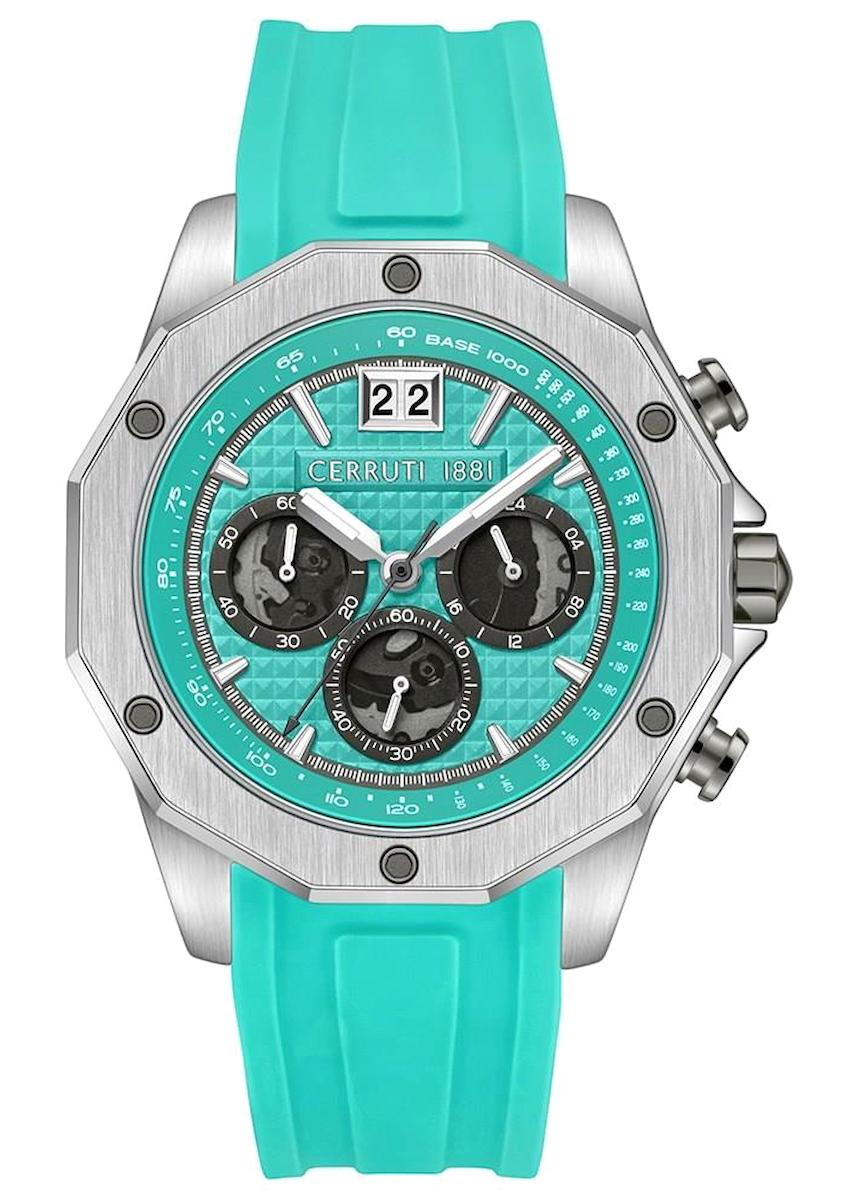 Cerruti 1881 CIWGO0019103 Takvimli Turkuaz Çelik Kordon Analog Erkek Kol Saati