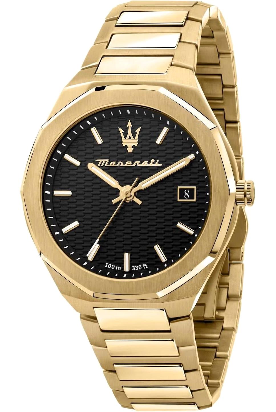 Maserati R8853142004 Takvimli 42 mm Altın Çelik Kordon Analog Erkek Kol Saati