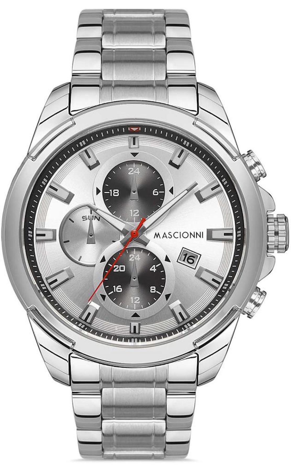 Mascionni M.1.2003A.01 Takvimli 46 mm Metal Kordon Analog Erkek Kol Saati
