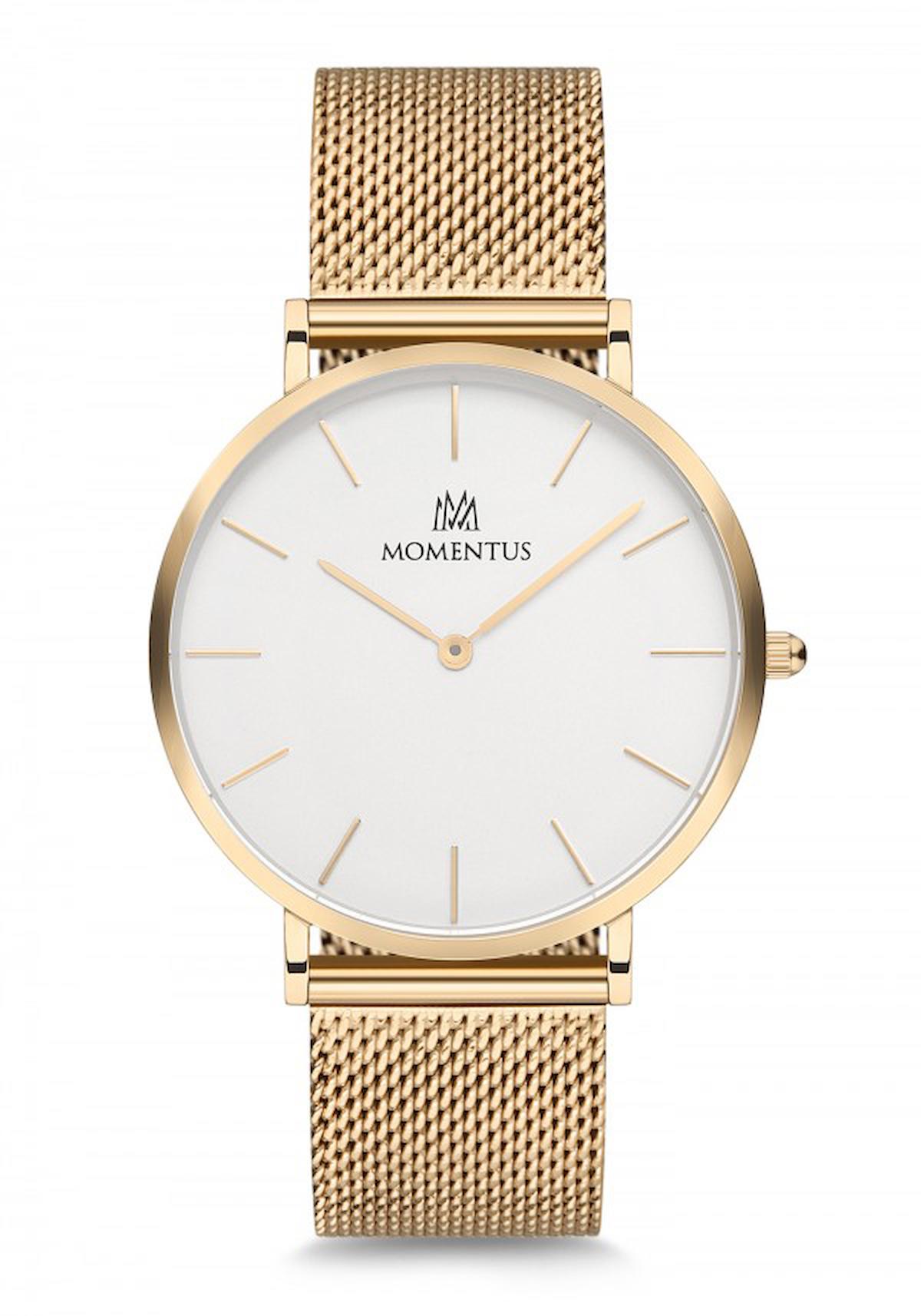 Momentus KC354G-02SG Takvimli 44 mm Altın Metal Kordon Analog Erkek Kol Saati
