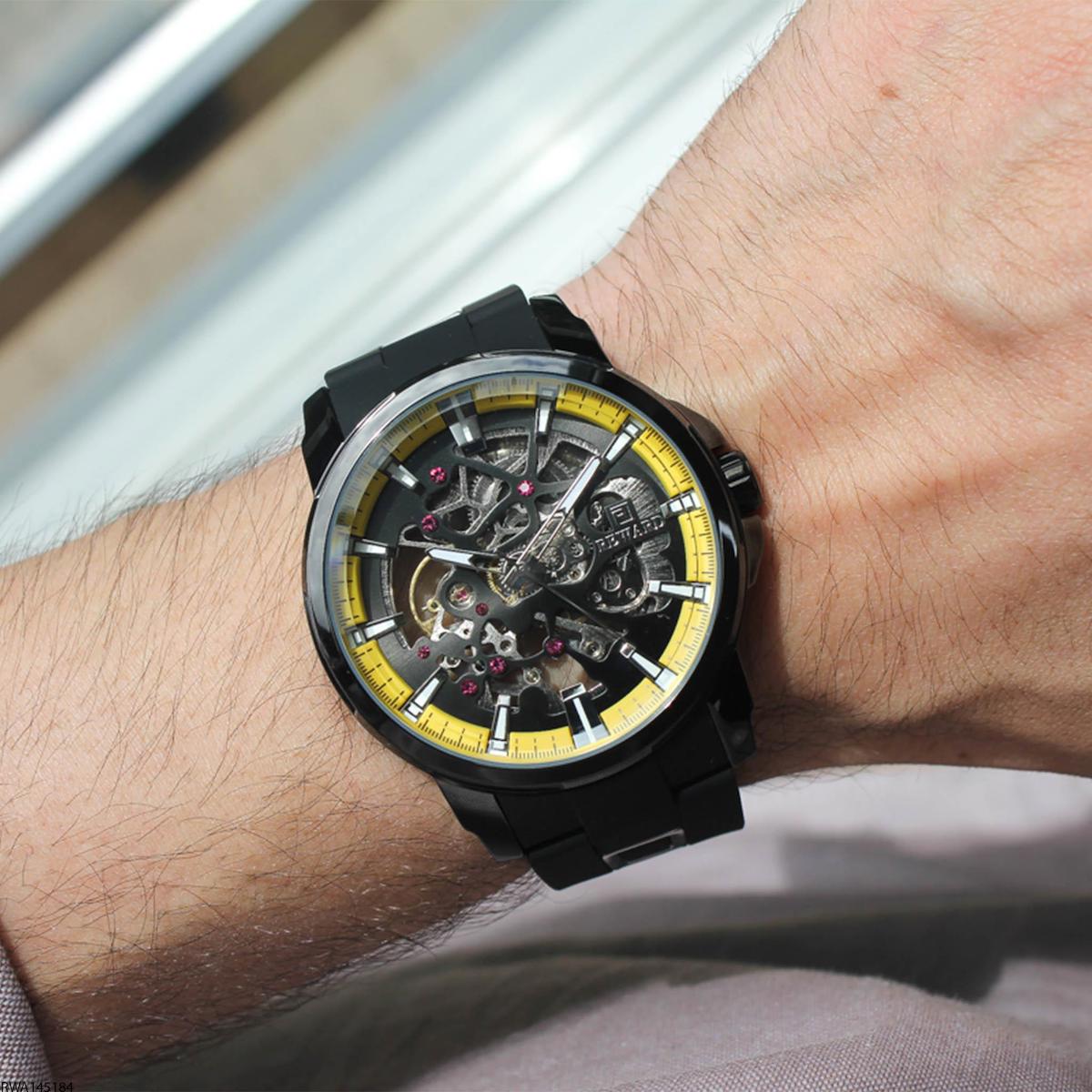Reward RWA145184 48 mm Siyah Silikon Kordon Analog Erkek Kol Saati