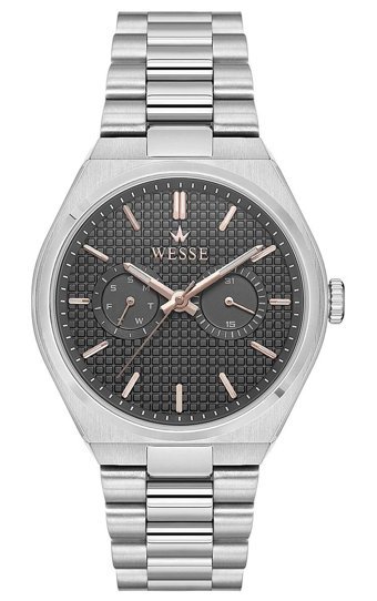 Wesse WWG209601 Pusulalı Takvimli 42 mm Metal Kordon Analog Erkek Kol Saati